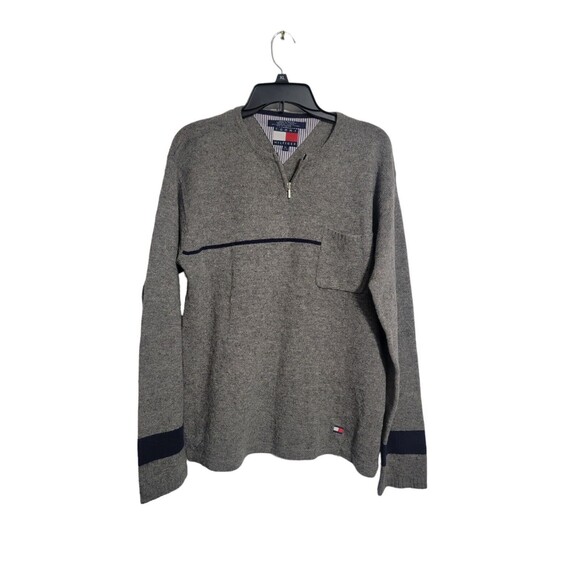 Tommy Hilfiger Mens 100% Lambswool Sweater Crew Neck Pullover